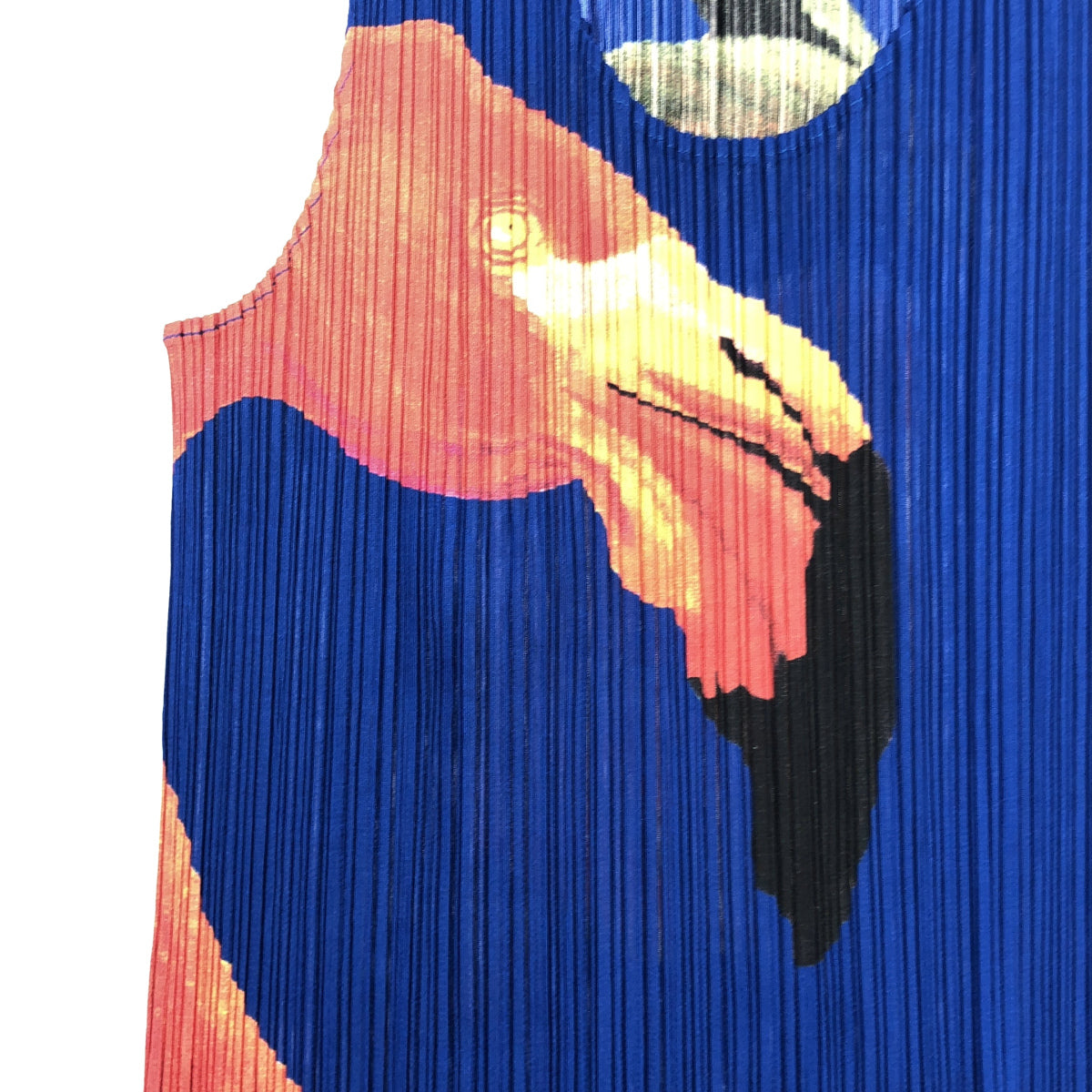 PLEATS PLEASE Pleats Please PP51-JK771 Blue Flamingo Sleeveless Top Top