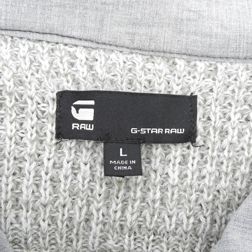 G-STAR RAW ジースターロゥ Knitted Sweater Utility Half Zip トップス メンズ グレー グリーン系 L トップス