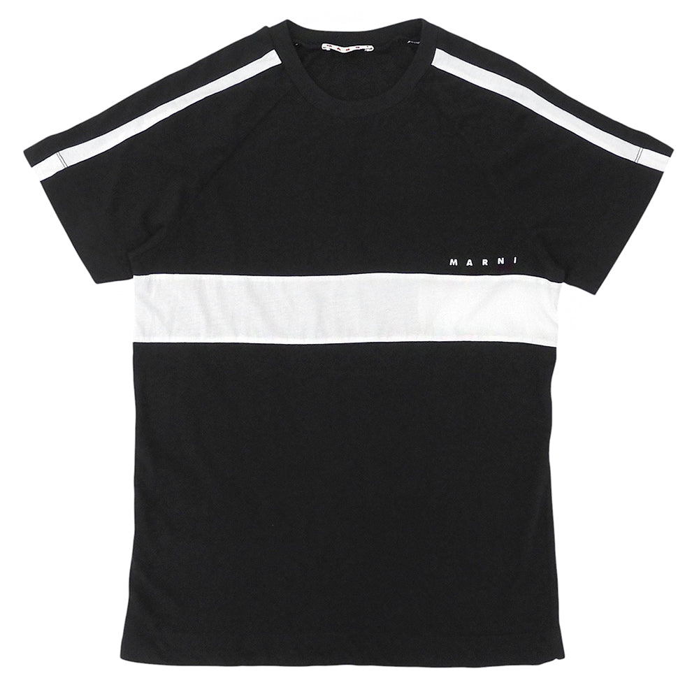 MARNI マルニ コットン クルーネック ロゴTシャツ トップス レディース ブラック 12 M01067 24年製 トップス