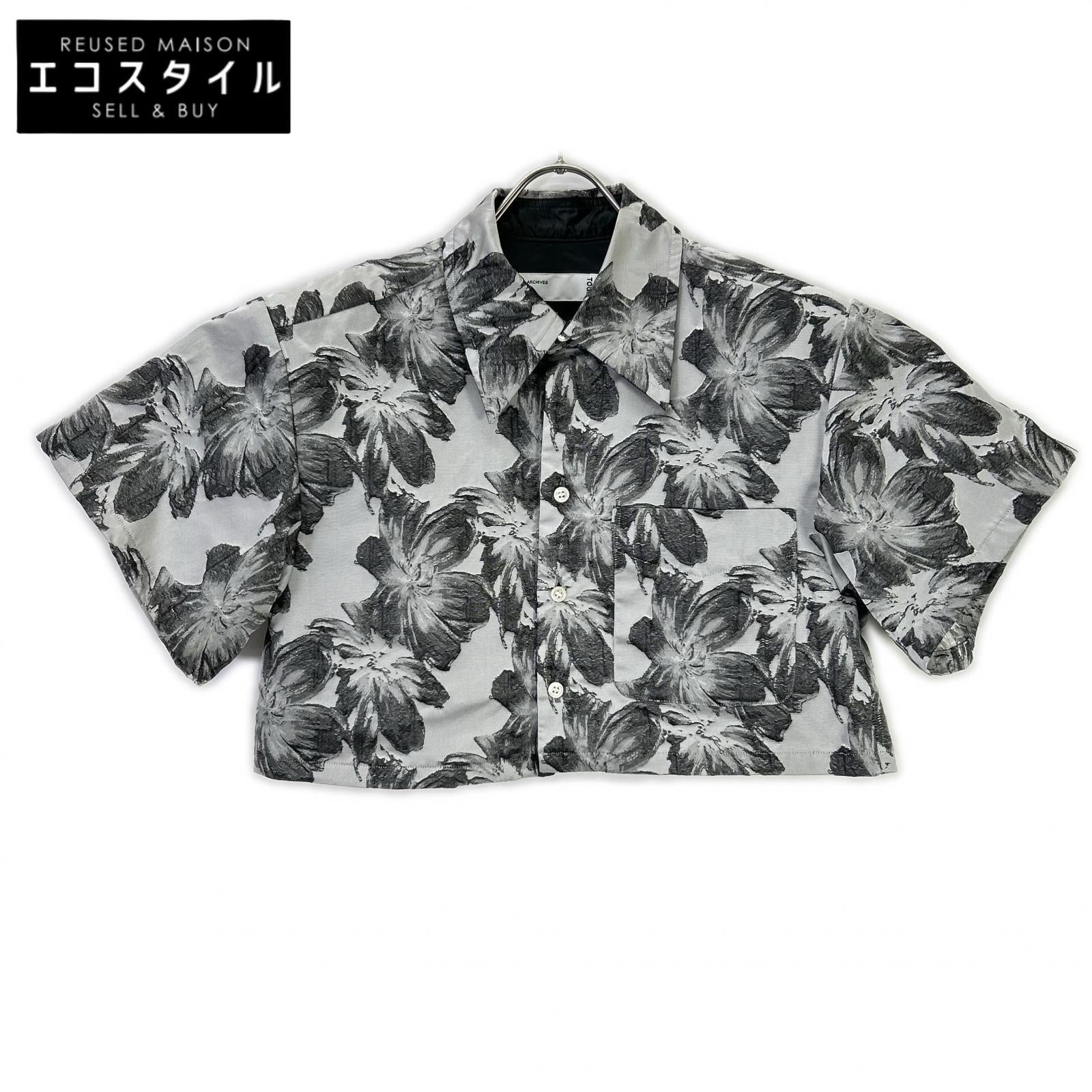 TOGA トーガ 23SS TA31-FJ027 ブラック Flower jacquard shirt トップス