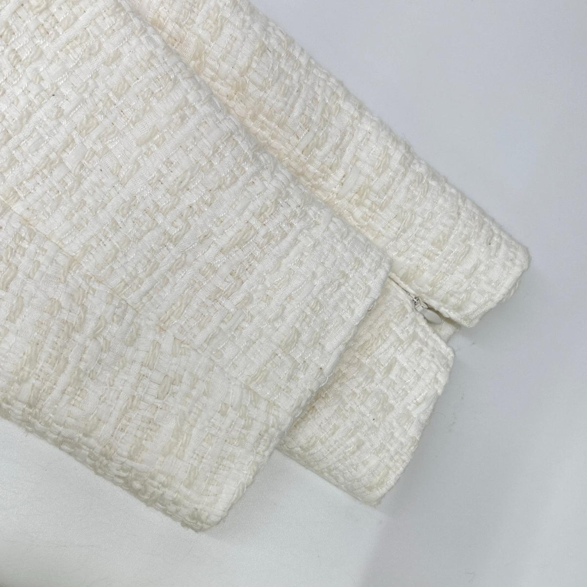 MICHEL KLEIN Michel Klein FMJDS-12460 White collarless tweed jacket Jacket