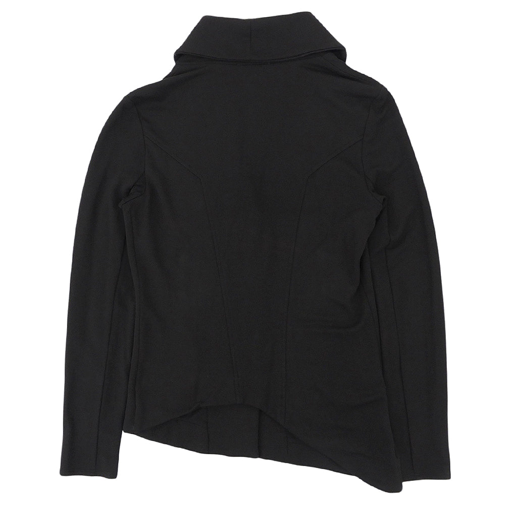 Helmut Lang ヘルムートラング コットン ビッグカラー ライダース ジャケット レディース ブラック P ジャケット