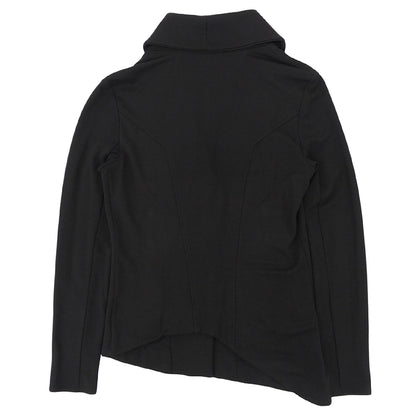 Helmut Lang ヘルムートラング コットン ビッグカラー ライダース ジャケット レディース ブラック P ジャケット