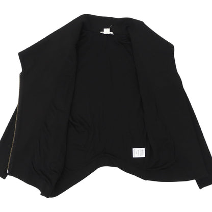 Helmut Lang ヘルムートラング コットン ビッグカラー ライダース ジャケット レディース ブラック P ジャケット
