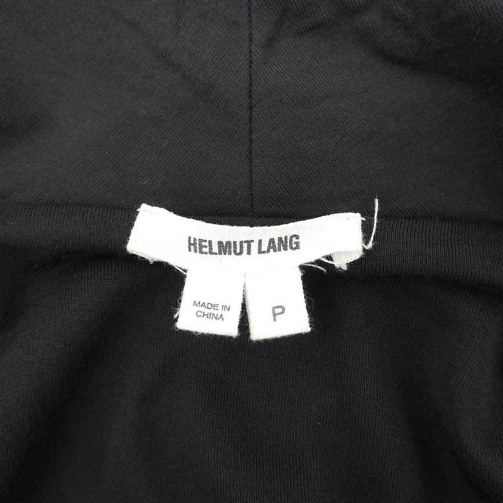 Helmut Lang ヘルムートラング コットン ビッグカラー ライダース ジャケット レディース ブラック P ジャケット