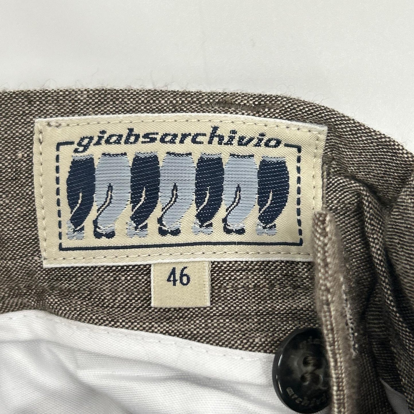 giab's ARCHIVIO ジャブスアルキヴィオ A4360 ブラウン テクノリネン マサッチョ パンツ ボトムス