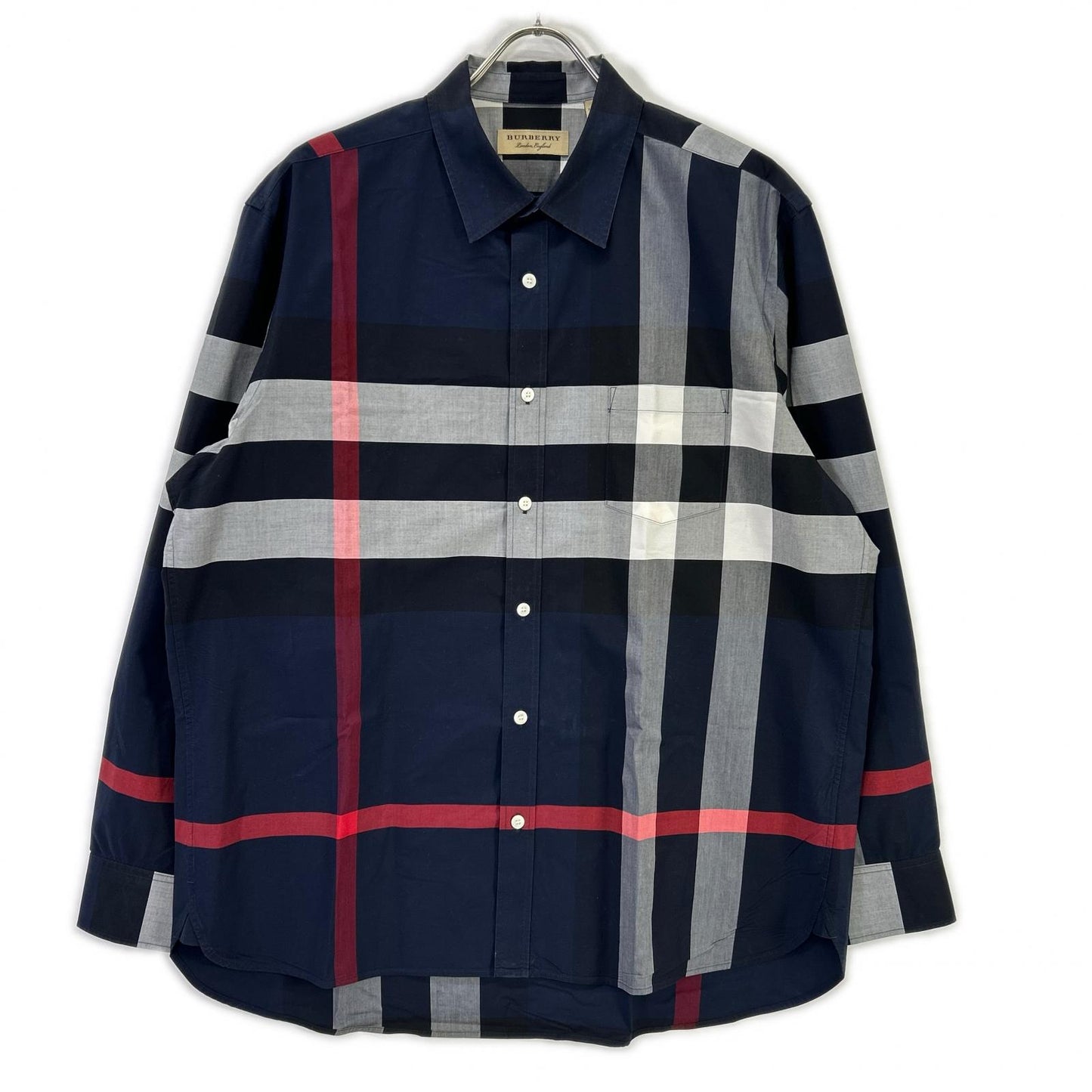 Burberry LONDON バーバリーロンドン 8004829 ネイビー Windsor patch pocket shirt トップス