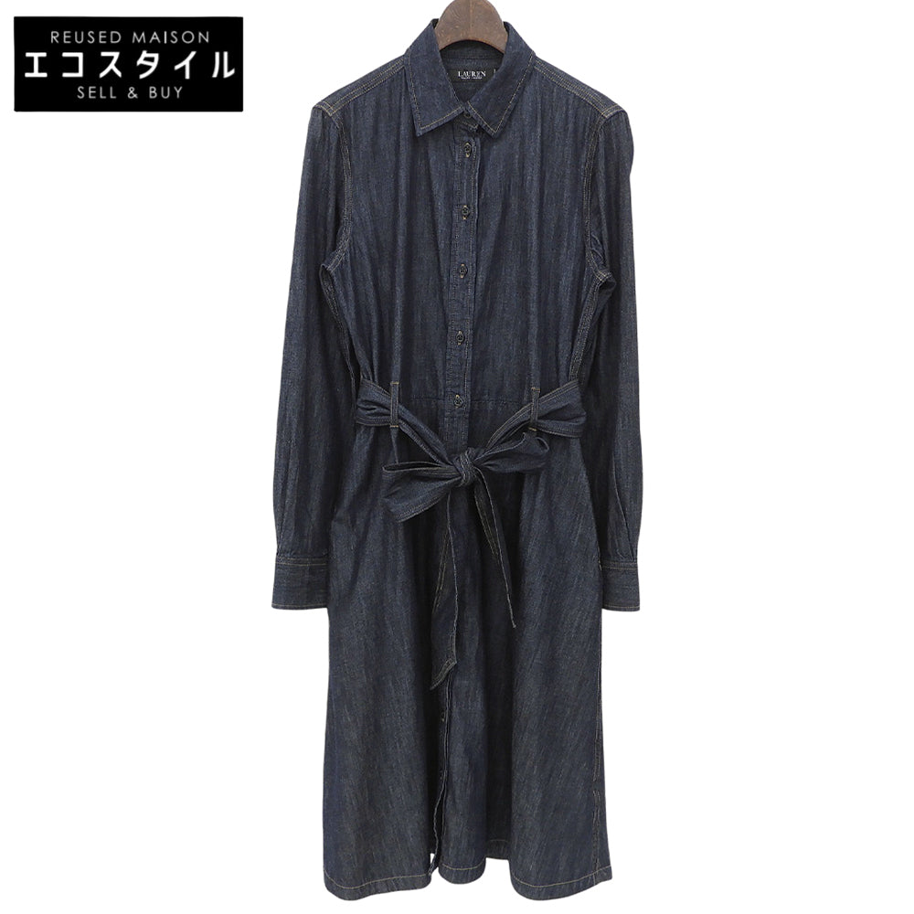 LAUREN RALPH LAUREN ローレン ラルフローレン デニムシャツ ワンピース ベルト付 レディース インディゴ 6P 0200001166 ワンピース