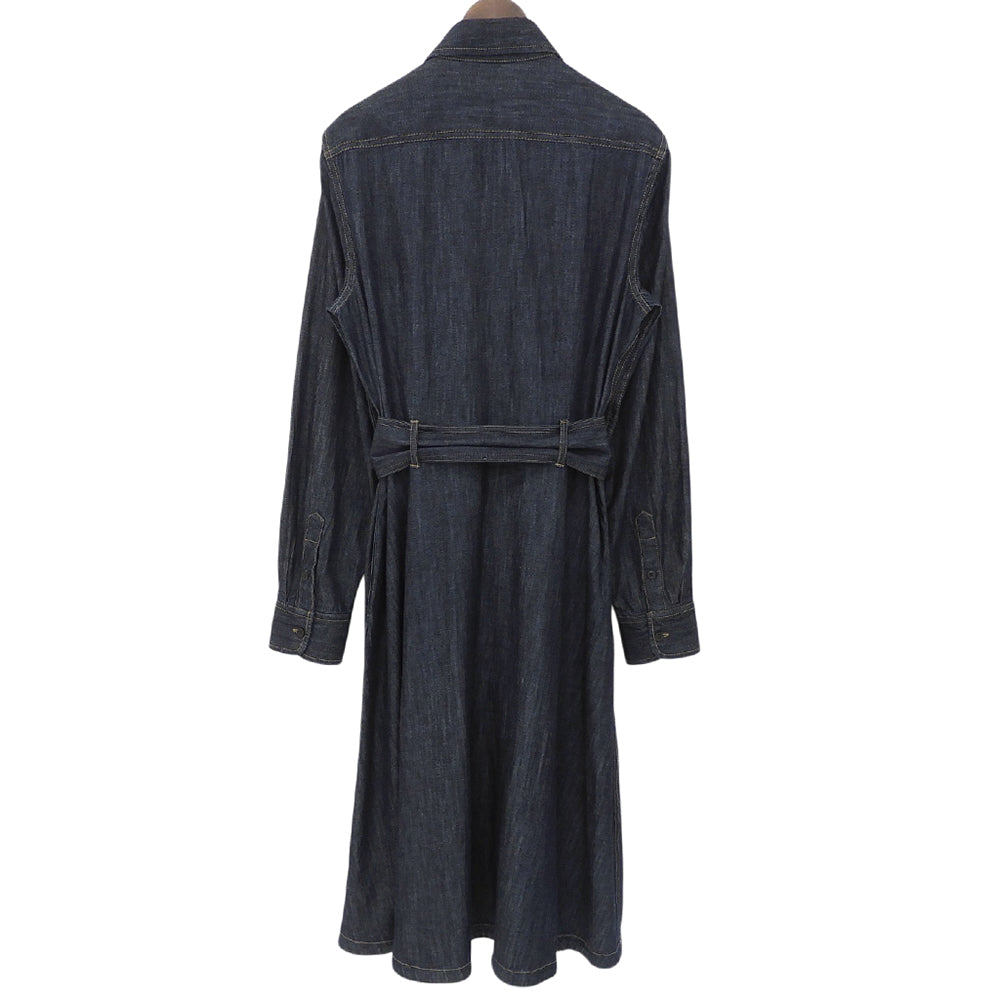 LAUREN RALPH LAUREN ローレン ラルフローレン デニムシャツ ワンピース ベルト付 レディース インディゴ 6P 0200001166 ワンピース