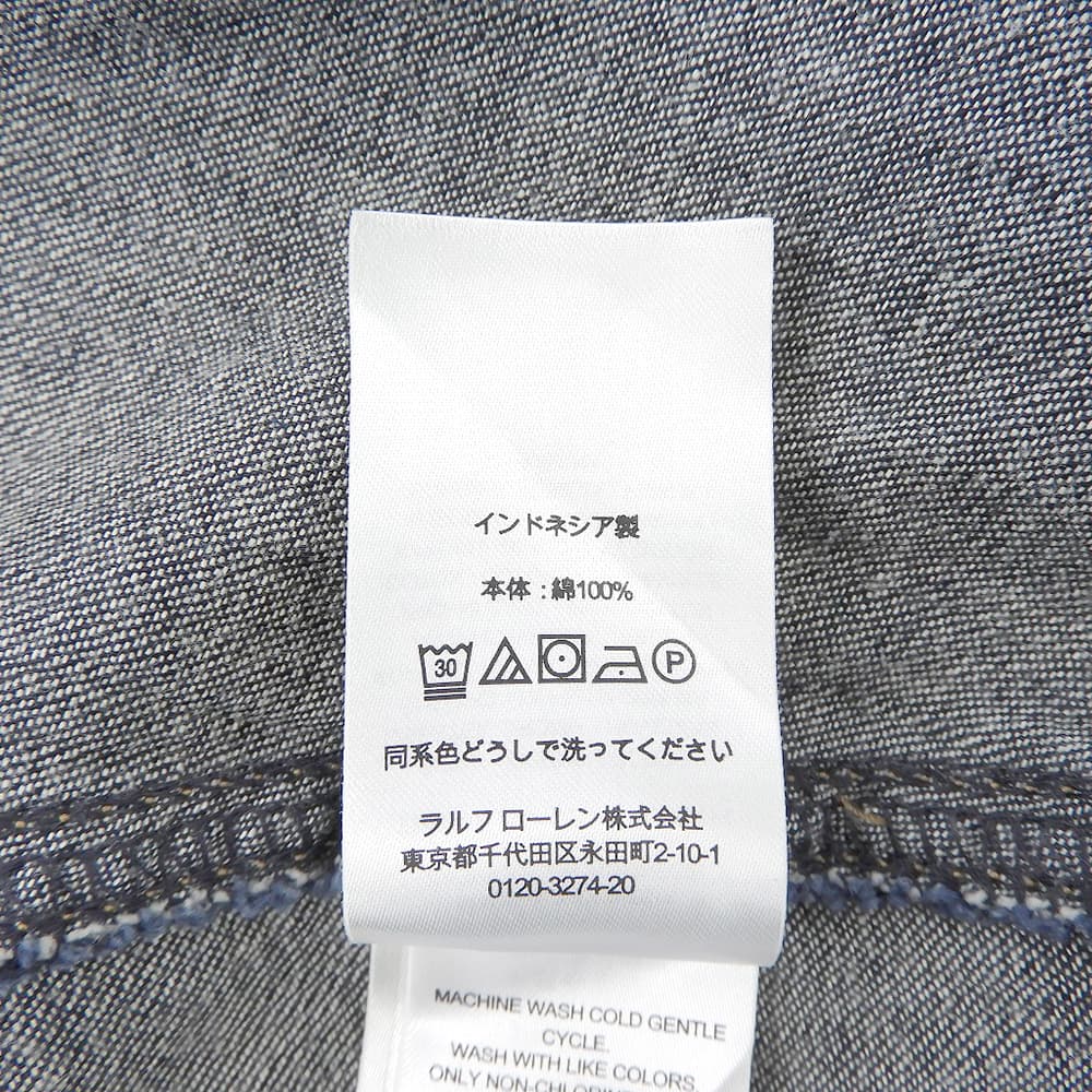 LAUREN RALPH LAUREN ローレン ラルフローレン デニムシャツ ワンピース ベルト付 レディース インディゴ 6P 0200001166 ワンピース