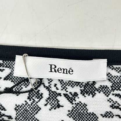 Rene ルネ 24年 6422130 ブラック 総柄 ニットキャミワンピース 花柄 ワンピース