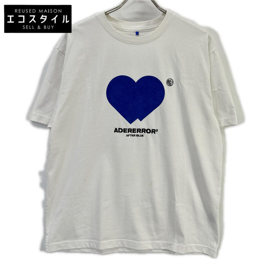 【SALE】 ADER error Ader Error White Cotton Half-Sleeve T-Shirt Tops
