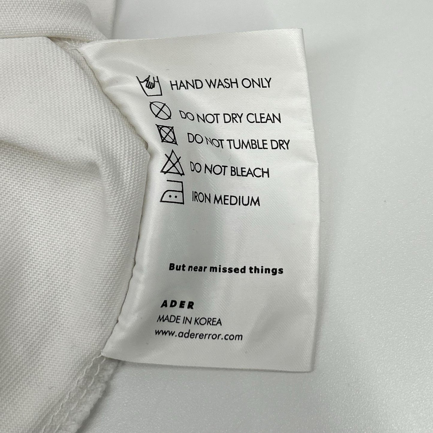 ADER error アーダーエラー ホワイト コットン ハーフスリーブ Tシャツ トップス