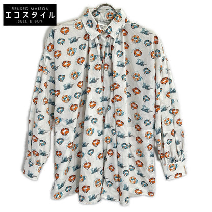 Max Mara 23SS white all-over print long-sleeve shirt tops