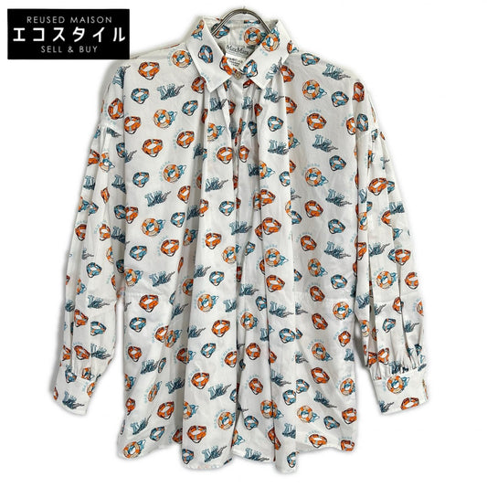 Max Mara マックスマーラ 23SS ホワイト 総柄 長袖 シャツ トップス