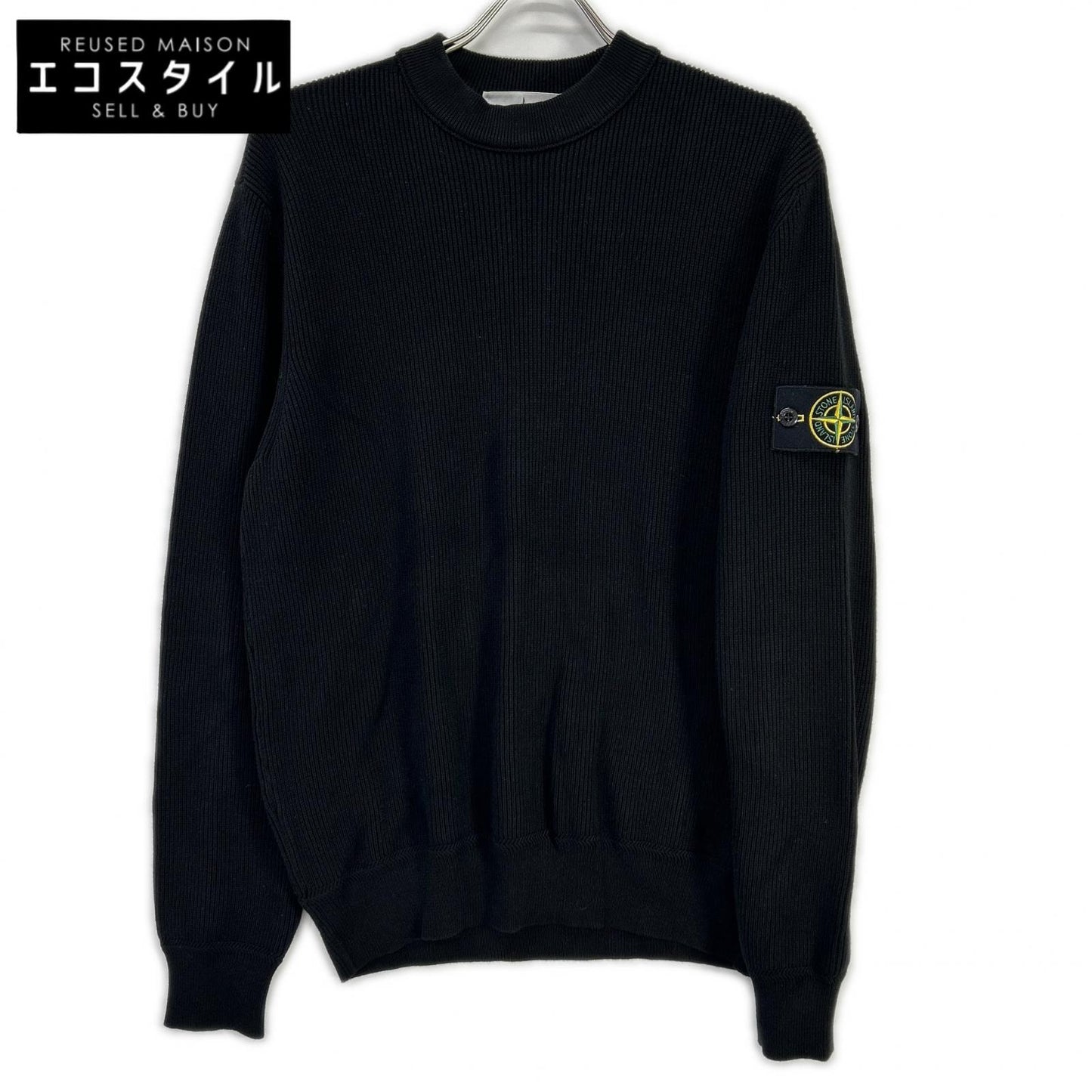 STONE ISLAND ストーンアイランド L1S155100154S00D8 ブラック ニットプルオーバー トップス