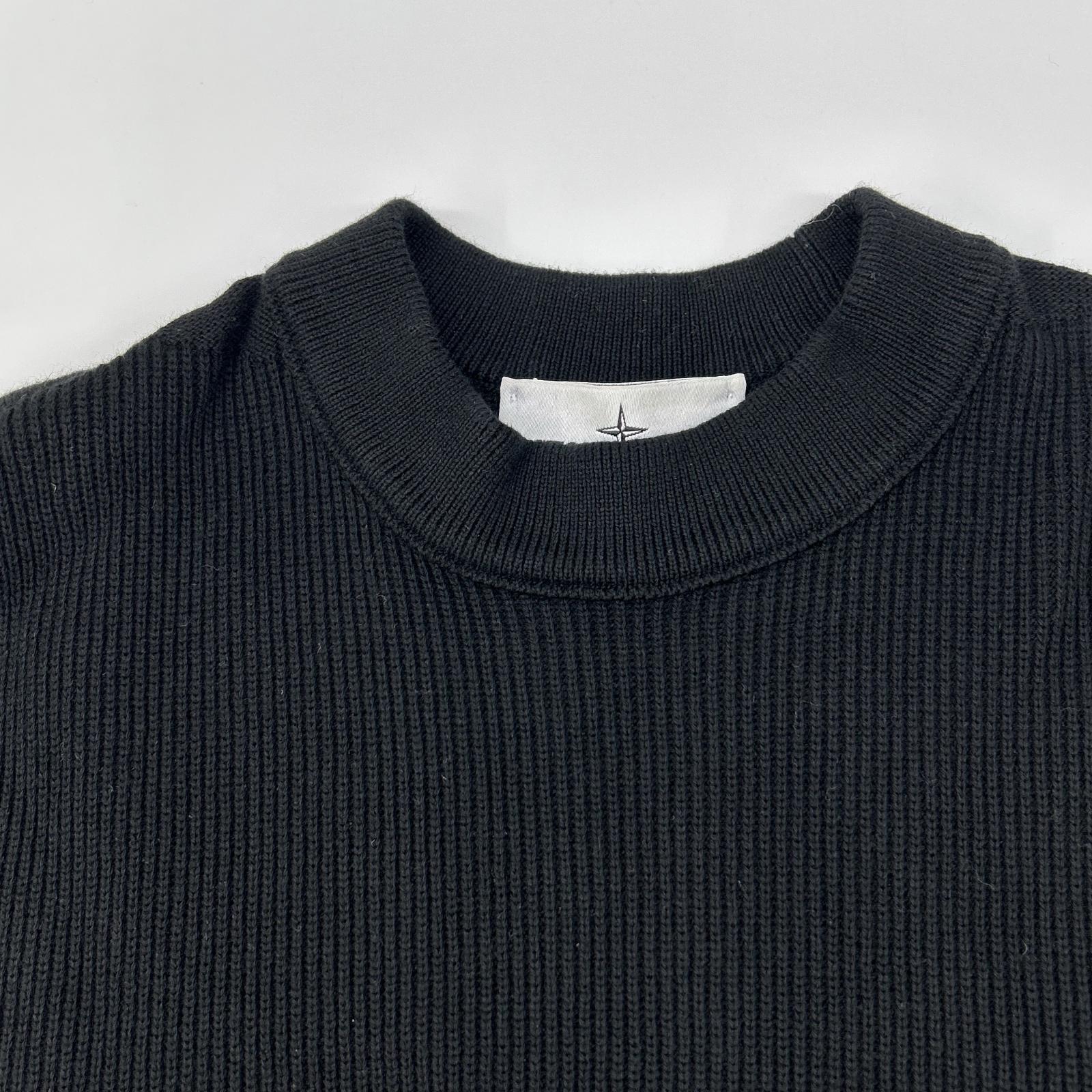 STONE ISLAND ストーンアイランド L1S155100154S00D8 ブラック ニットプルオーバー トップス