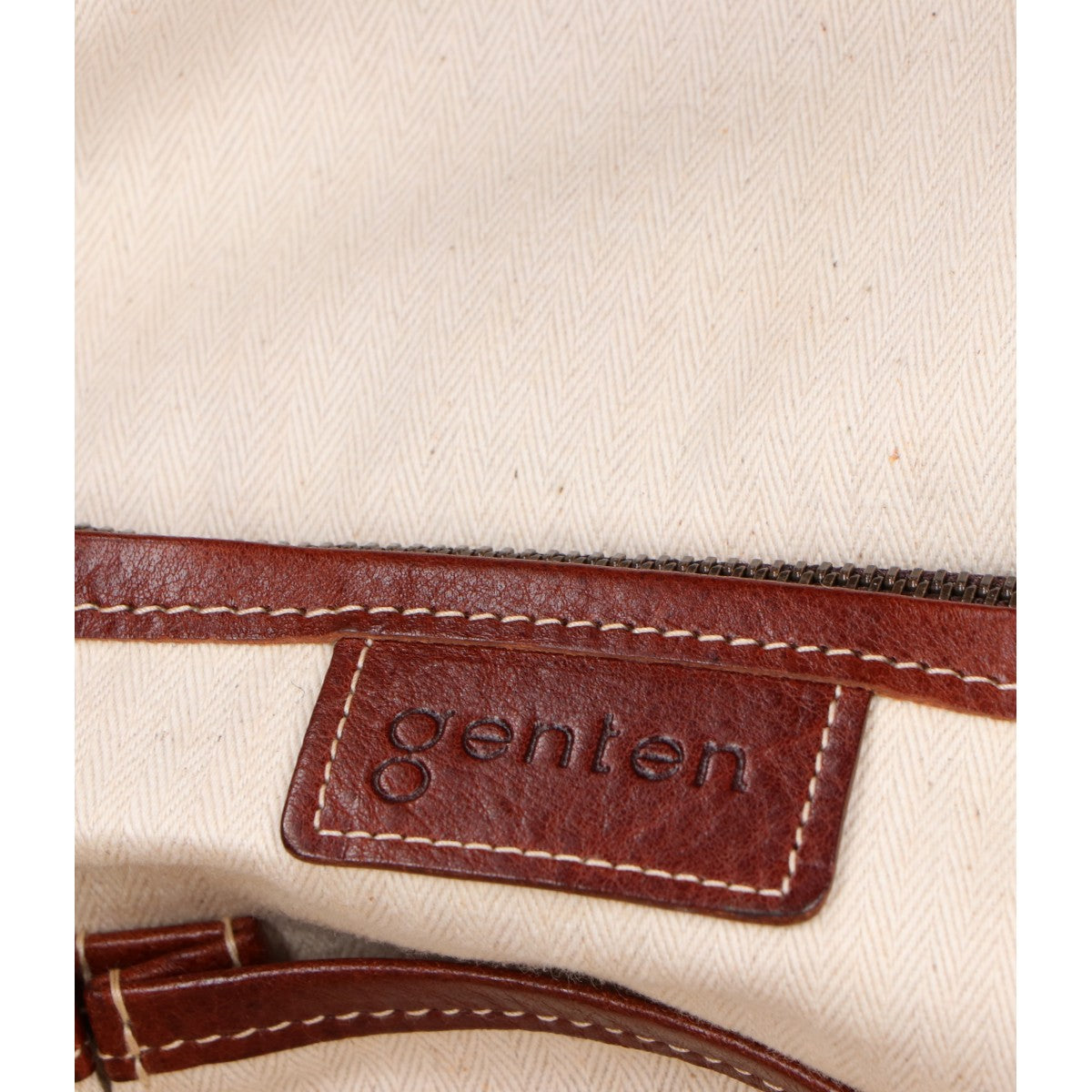 genten Genten Leather 2-Way Tote Bag
