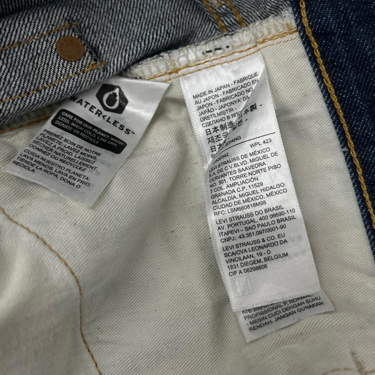 LEVI'S PC9-47501-0201 indigo 501XX reproduction model denim pants bottoms