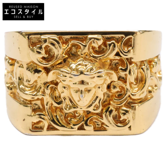 VERSACE ヴェルサーチェ 【美品】メドゥーサ スクエア ウエスタン リング 指輪