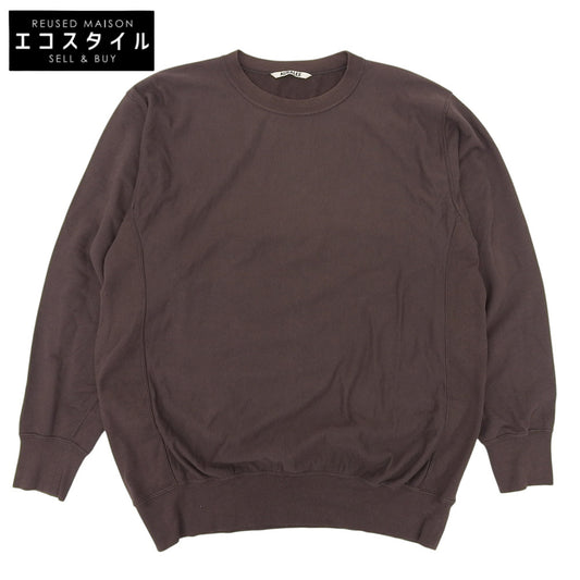 AURALEE オーラリー SUPER HIGH GAUZE SWEAT BIG P/O コットン トップス メンズ ブラウン 5 トップス