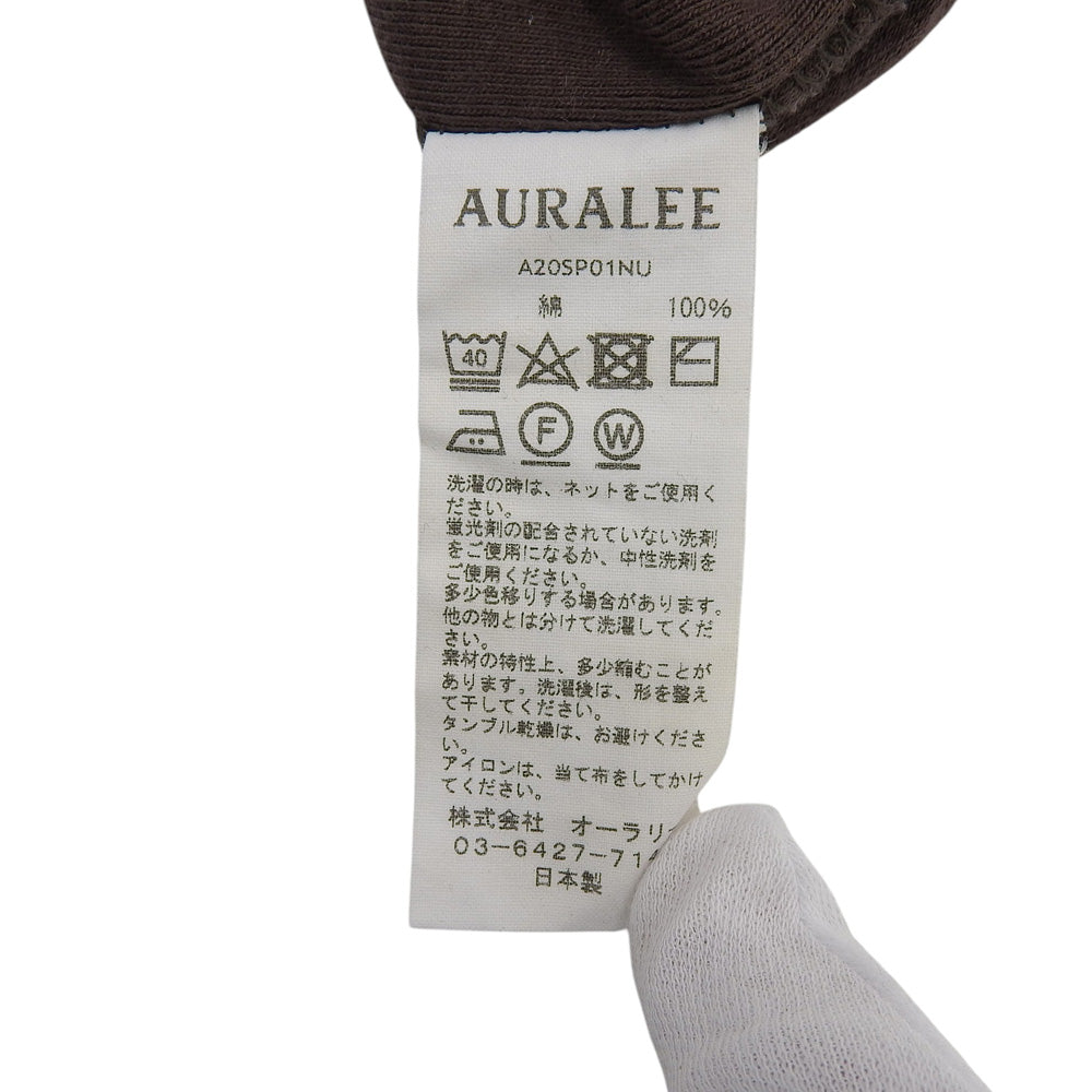 AURALEE オーラリー SUPER HIGH GAUZE SWEAT BIG P/O コットン トップス メンズ ブラウン 5 トップス