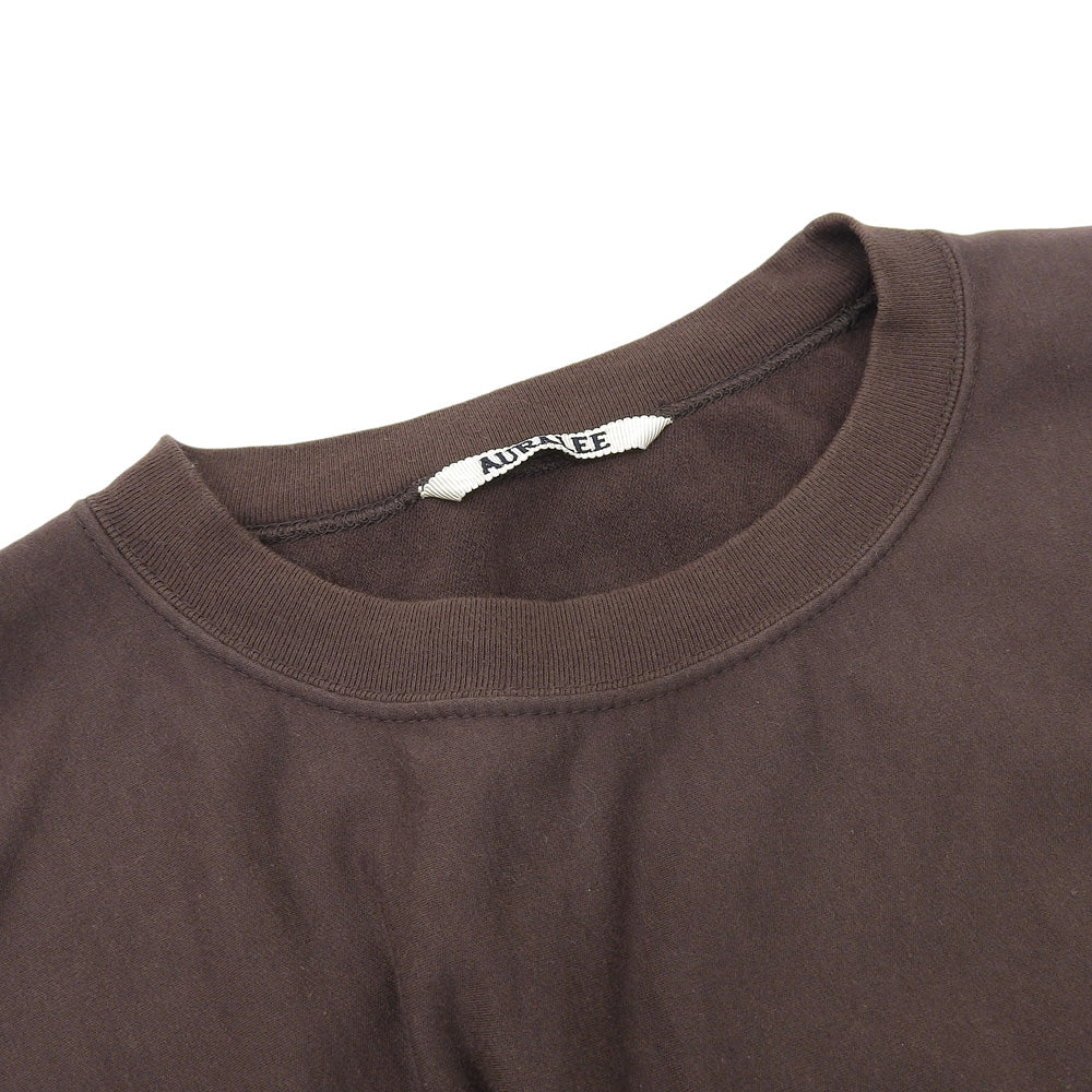 AURALEE オーラリー SUPER HIGH GAUZE SWEAT BIG P/O コットン トップス メンズ ブラウン 5 トップス
