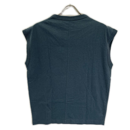 NIKKI ESSENTIAL PIECES ニッキエッセンシャルピーシーズ NEP-24SSC02 グリーンネイビー コットン ノースリーブ トップス トップス