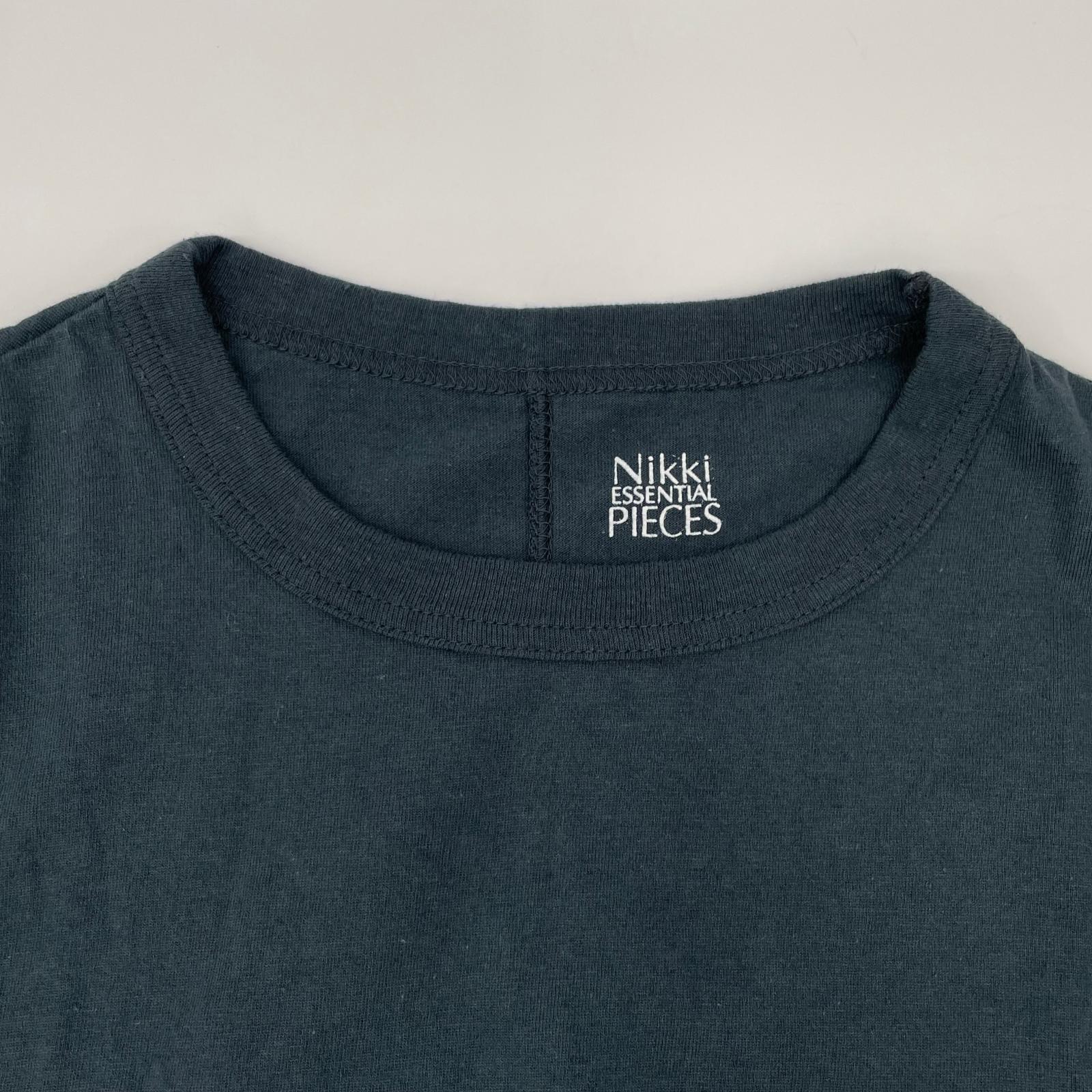 NIKKI ESSENTIAL PIECES ニッキエッセンシャルピーシーズ NEP-24SSC02 グリーンネイビー コットン ノースリーブ トップス トップス