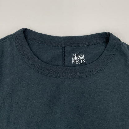 NIKKI ESSENTIAL PIECES ニッキエッセンシャルピーシーズ NEP-24SSC02 グリーンネイビー コットン ノースリーブ トップス トップス