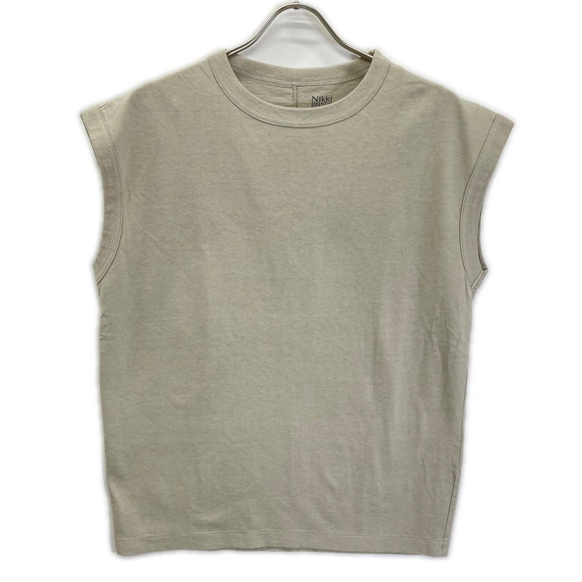 NIKKI ESSENTIAL PIECES Nikki Essential Pieces NEP-24SSC02 Sand beige cotton sleeveless top top