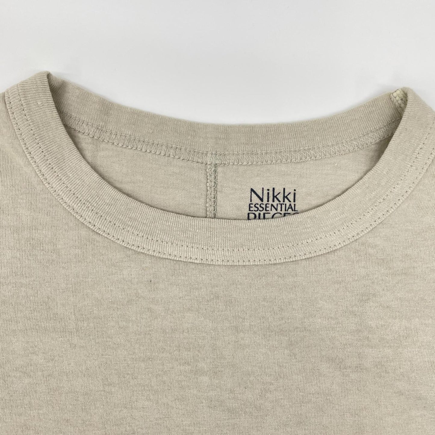 NIKKI ESSENTIAL PIECES Nikki Essential Pieces NEP-24SSC02 Sand beige cotton sleeveless top top