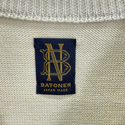 BATONER バトナー BN-21SL-013 イエロー エイジングコットン クルーネック ニット トップス