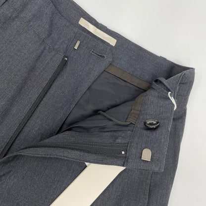 blurhms ブラームス グレー ウール ツイル スーパー ワイド スラックス　BHSW23F10 ボトムス