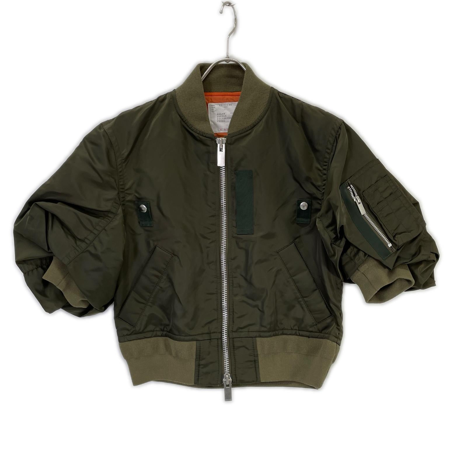 sacai サカイ 22-06062 カーキ Nylon Twill Blouson Bomber Jacket ジャケット