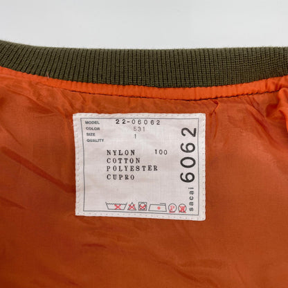 sacai サカイ 22-06062 カーキ Nylon Twill Blouson Bomber Jacket ジャケット