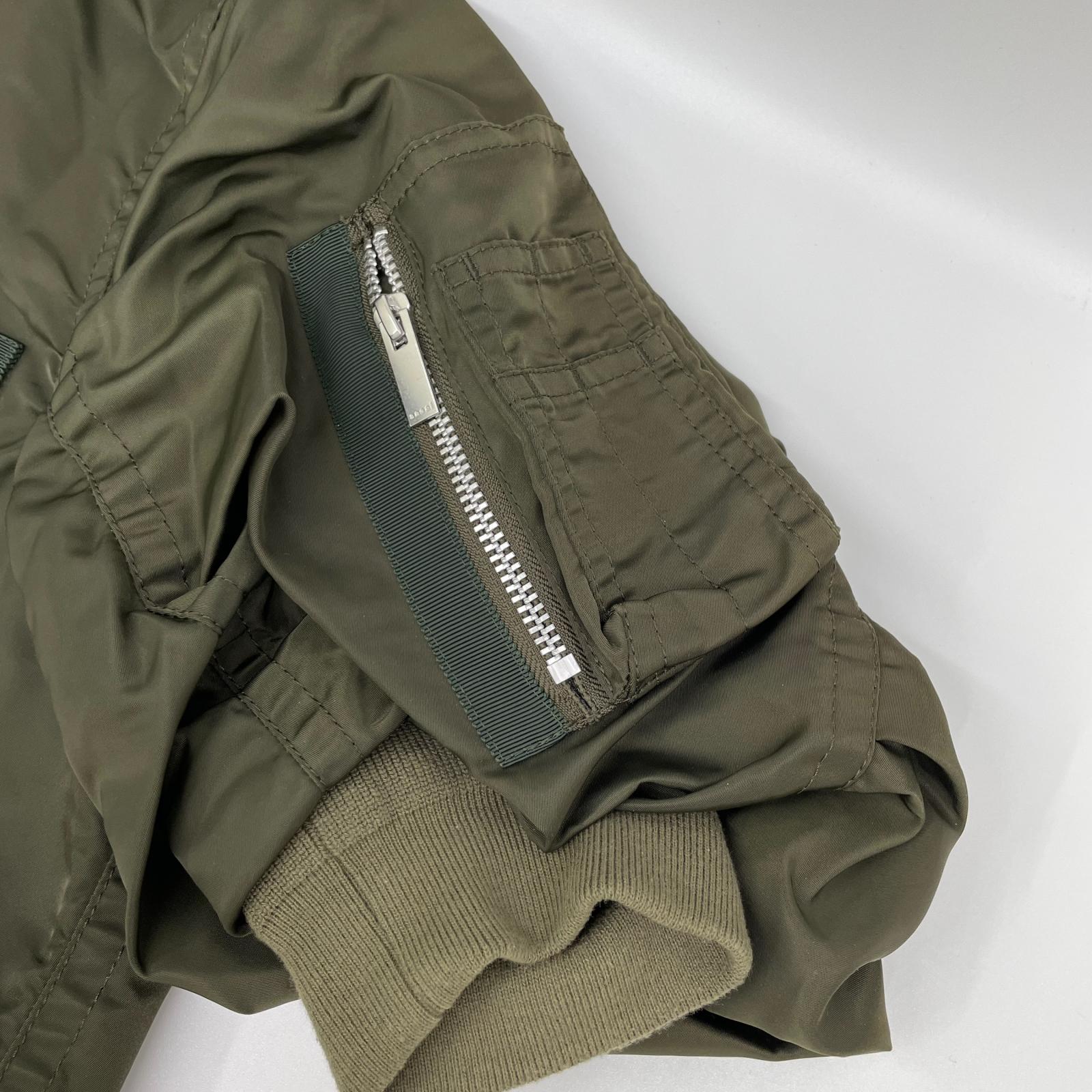 sacai サカイ 22-06062 カーキ Nylon Twill Blouson Bomber Jacket ジャケット
