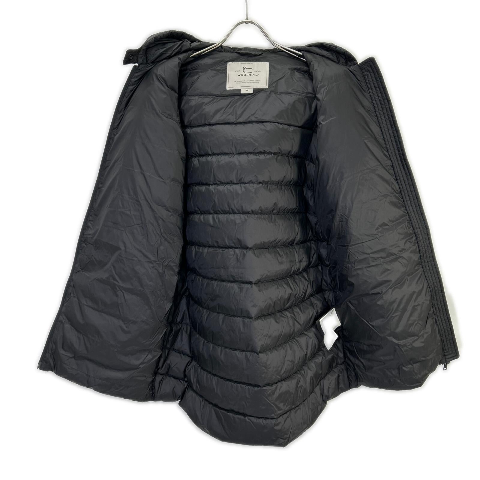 WOOLRICH ウールリッチ WWOU0709 ブラック ナイロン ロングダウン ジャケット