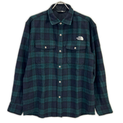 THE NORTH FACE ノースフェイス NR62230 グリーン ブラッシュウッド ウール シャツ トップス