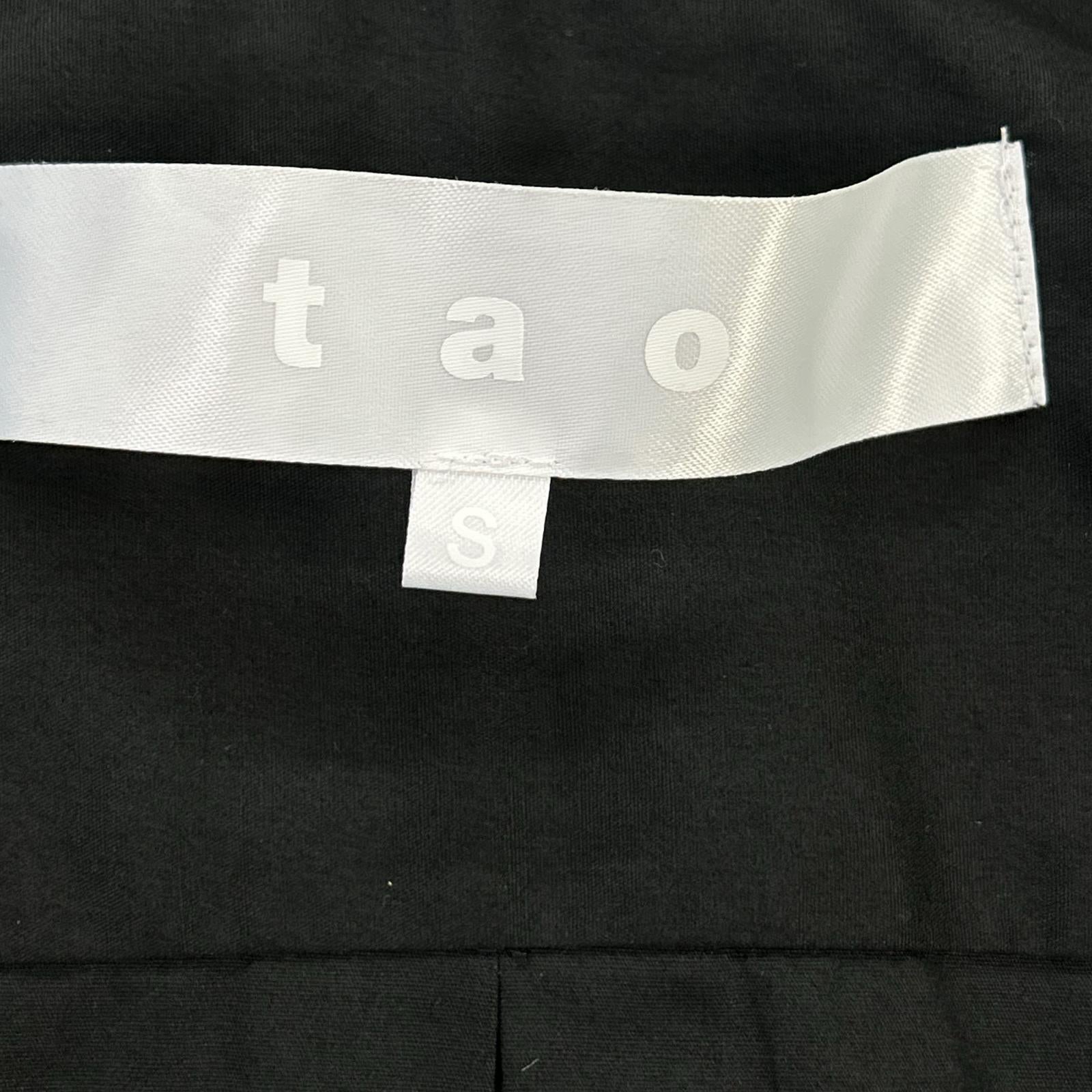 タオ TAO TK-O009 ブラック コットン フリル シャツ ワンピース ワンピース