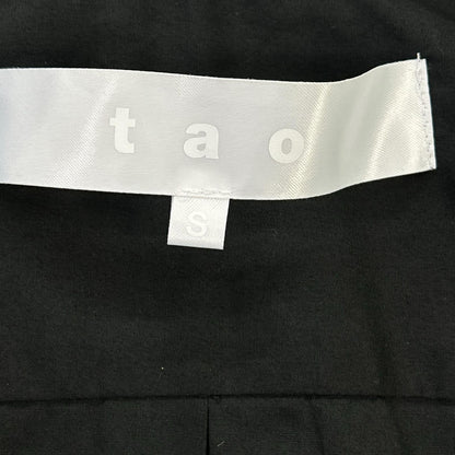 タオ TAO TK-O009 ブラック コットン フリル シャツ ワンピース ワンピース