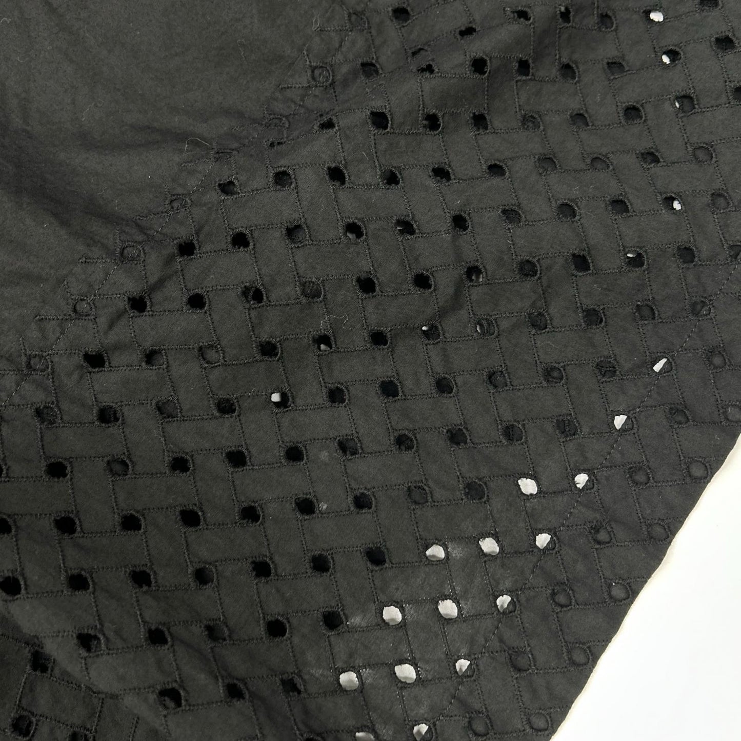 タオ TAO TI-A008 ブラック コットン カットワーク刺繍 キャミソールワンピース ワンピース