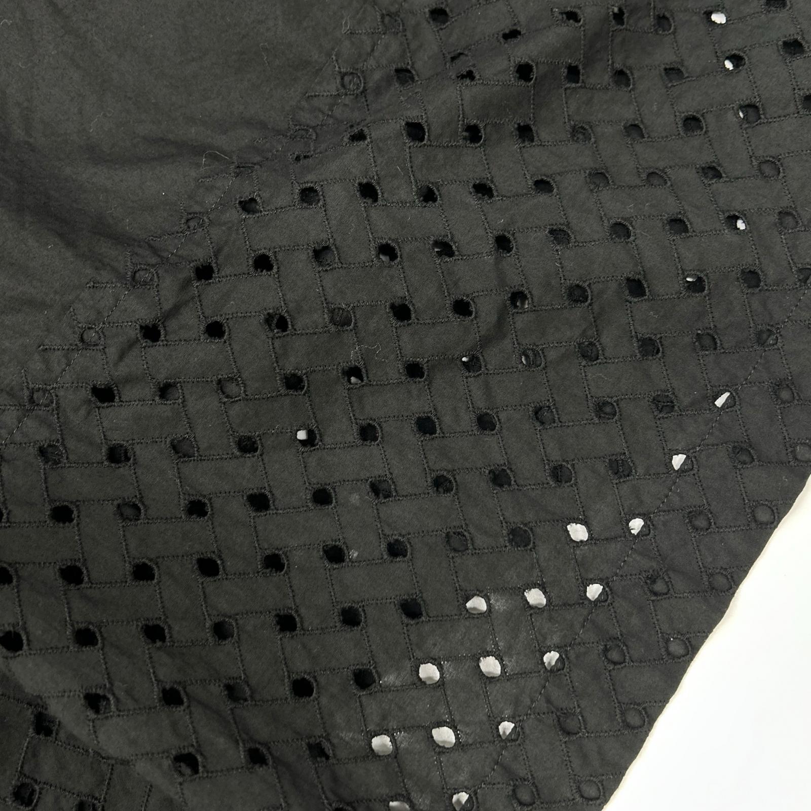 タオ TAO TI-A008 ブラック コットン カットワーク刺繍 キャミソールワンピース ワンピース