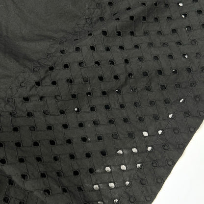 タオ TAO TI-A008 ブラック コットン カットワーク刺繍 キャミソールワンピース ワンピース