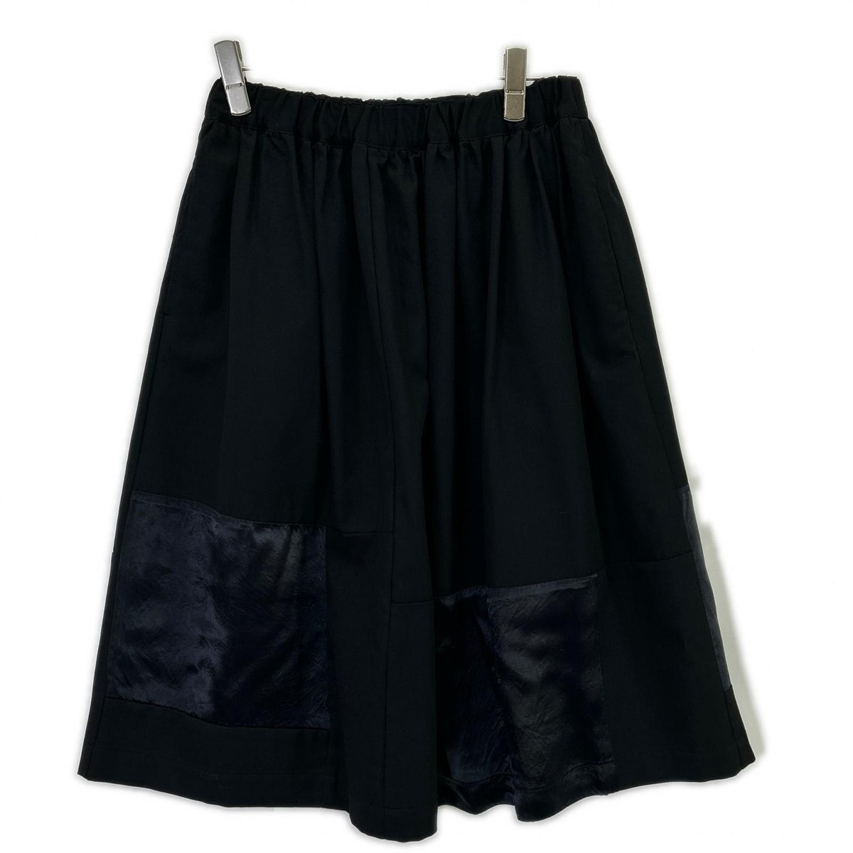 BLACK COMME des GARÇONS 1H-S004 11AW Black Wool Panelled Skirt Skirt