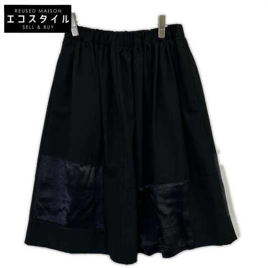 BLACKCOMMEdesGARCONS ブラックコムデギャルソン 1H-S004 11AW ブラック ウール 切り替え スカート スカート