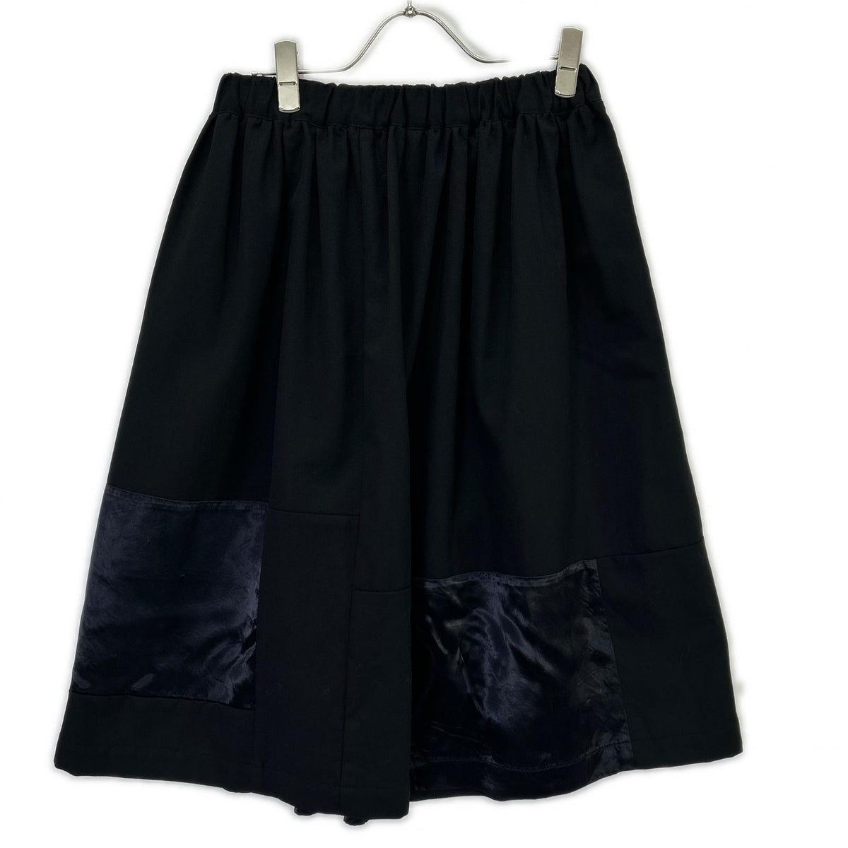 BLACK COMME des GARÇONS 1H-S004 11AW Black Wool Panelled Skirt Skirt
