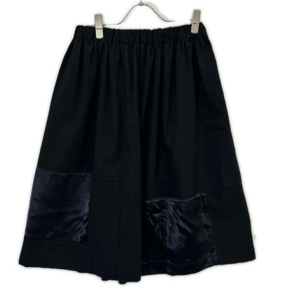 BLACK COMME des GARÇONS 1H-S004 11AW Black Wool Panelled Skirt Skirt