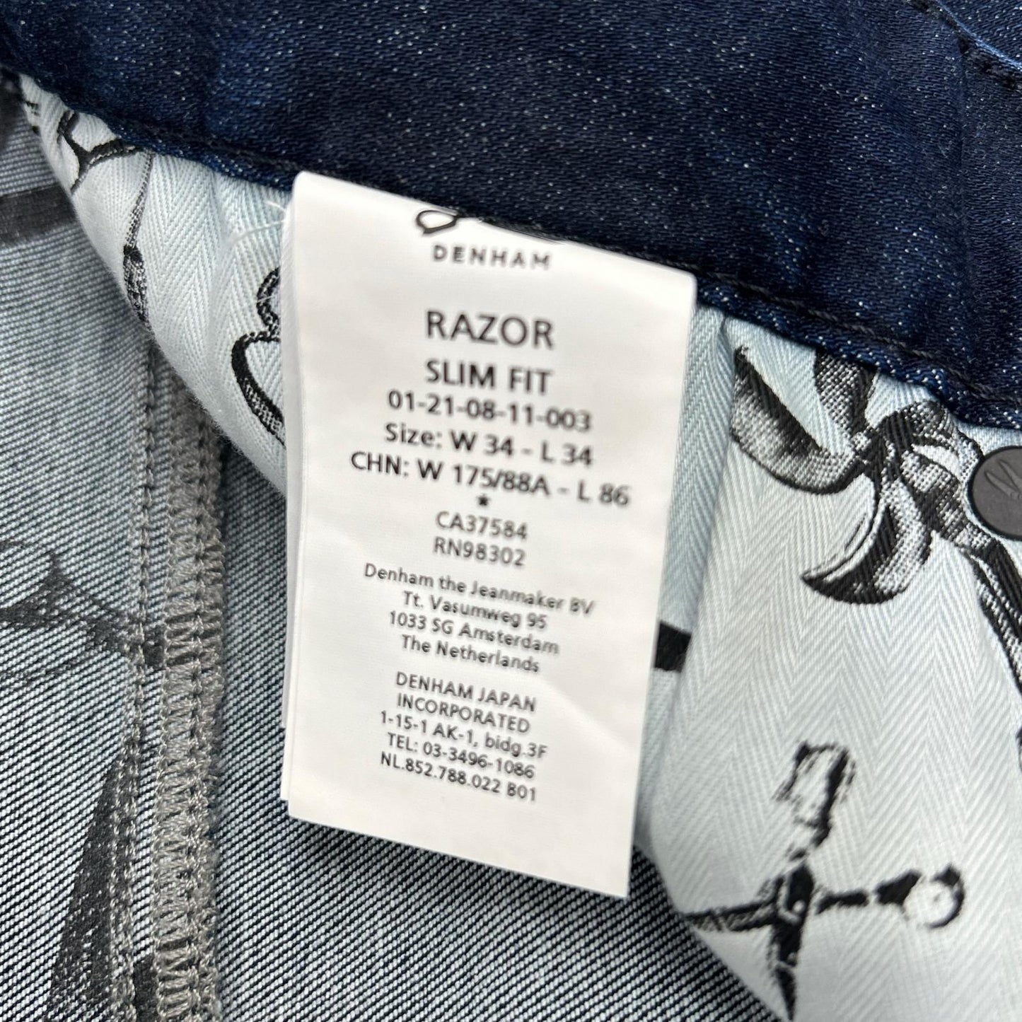 DENHAM デンハム インディゴ RAZOR SLIM FIT ストレッチデニムパンツ ボトムス
