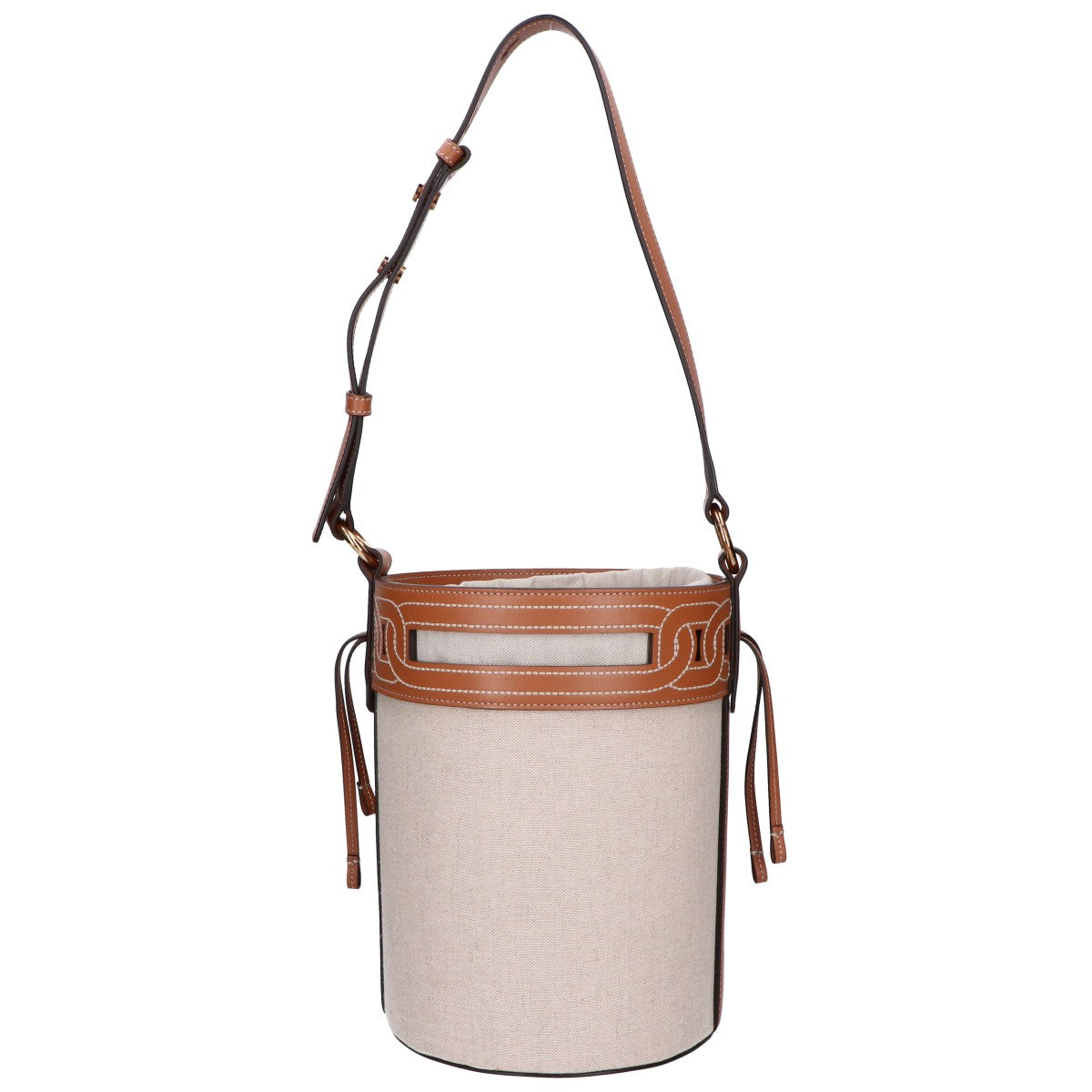 TOD'S トッズ 新品同様 XBWKTEKT200T3902PU キャンバス x カーフレザー Kate バケットバッグ ショルダーバッグ
